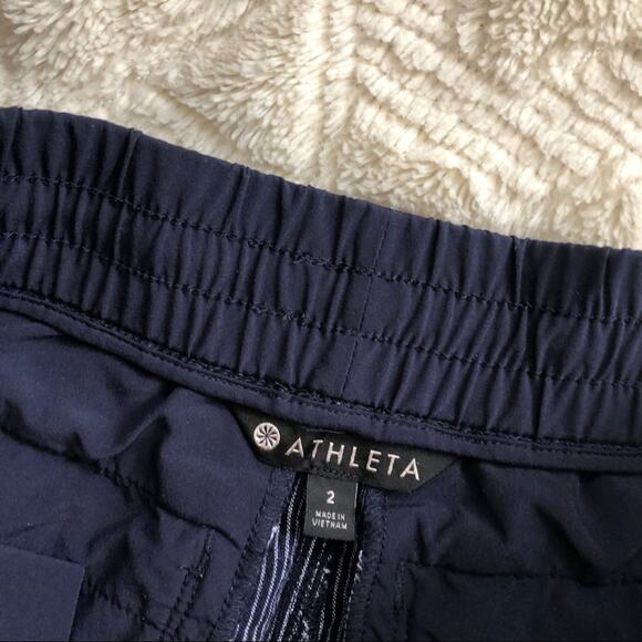 Athleta Beachside Bali Navy Linen Shorts - Picture 4 of 7